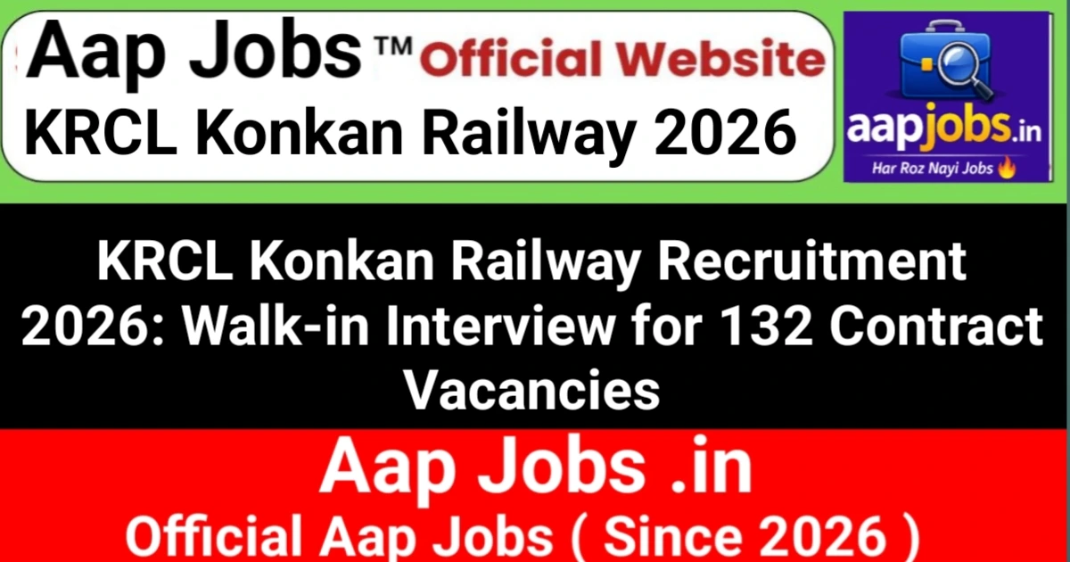 Konkan Railway Corporation Limited KRCL Walk in Interview 2026