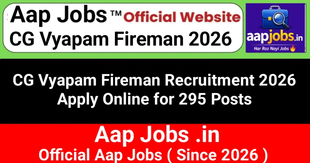 CG Vyapam Fireman Recruitment 2026 Notification