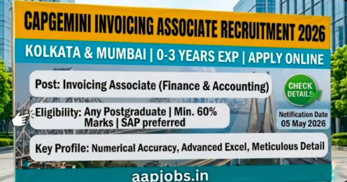 Capgemini Invoicing Associate Job Update 2026