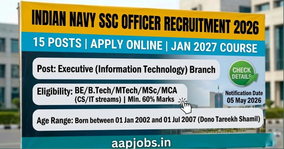 Indian Navy SSC IT Officer Recruitment 2026