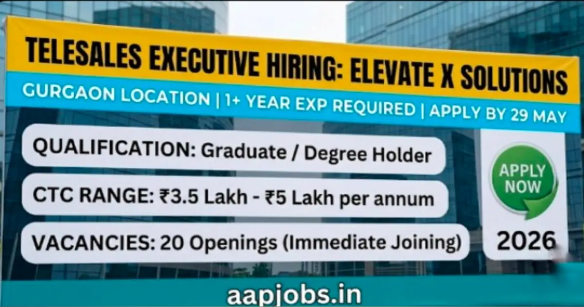 Telesales Executive Gurgaon Recruitment Banner
