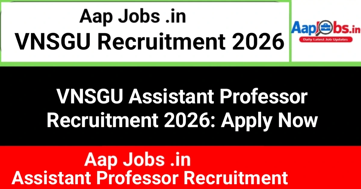VNSGU Temporary Assistant Professor Recruitment 2026