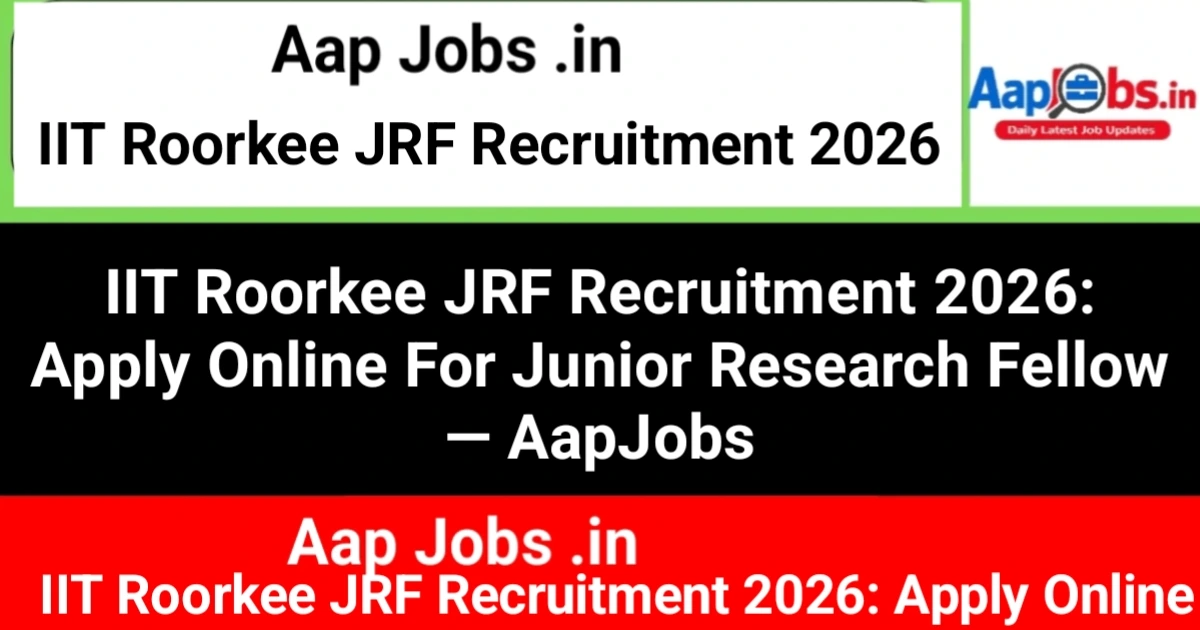 IIT Roorkee JRF Recruitment Campaign