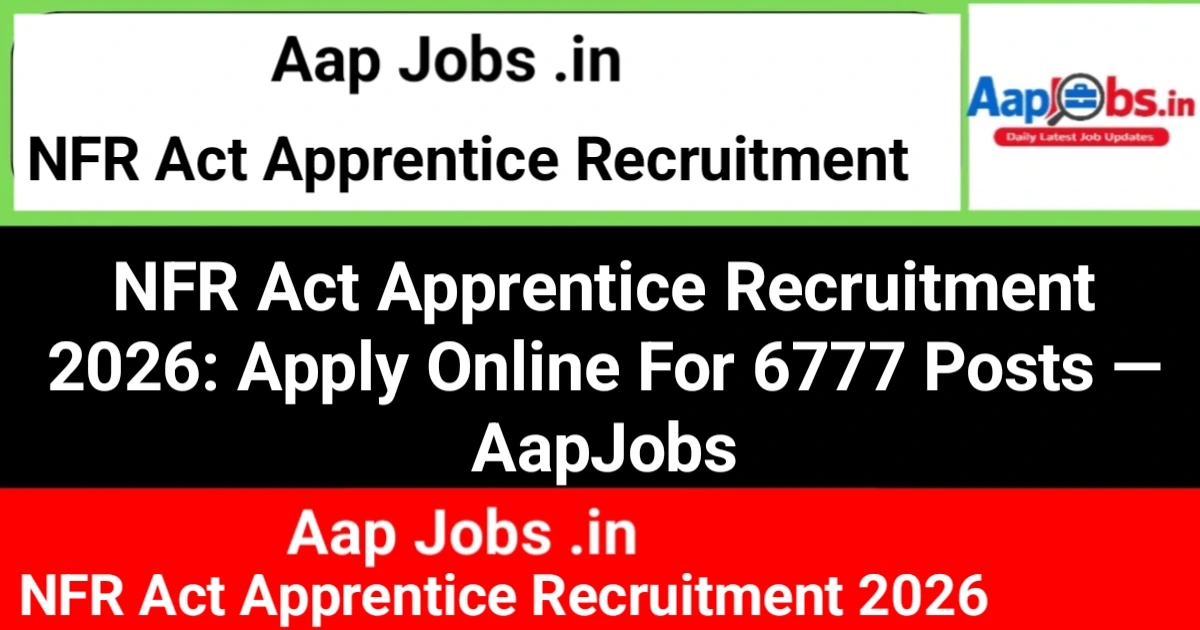NFR Northeast Frontier Railway Act Apprentice Recruitment Campaign
