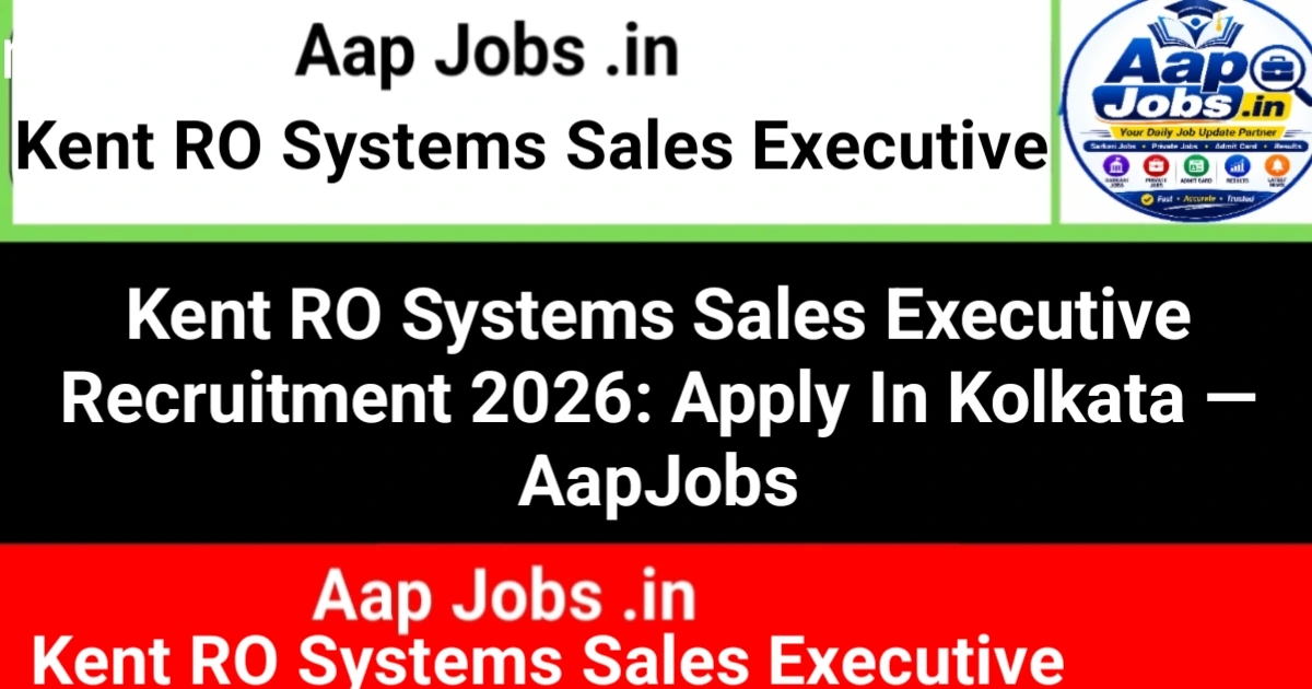 Kent RO Systems Sales Executive Recruitment Campaign